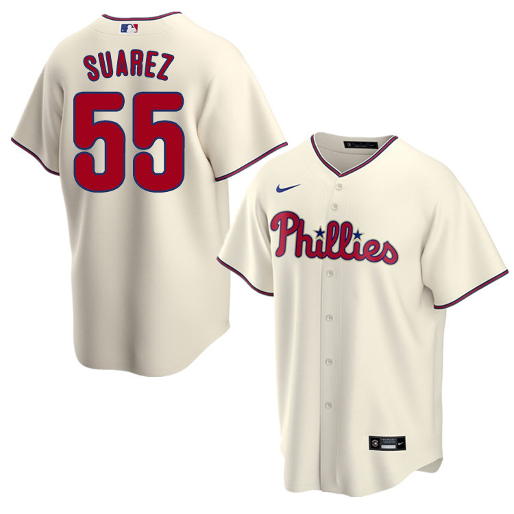 Nike Men #55 Ranger Suarez Philadelphia Phillies Baseball Jerseys Sale-Cream